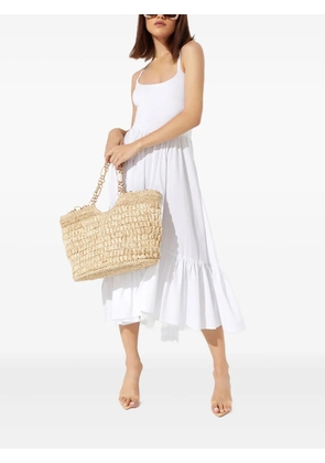 Caroline Constas Veronica ruffled midi dress - White