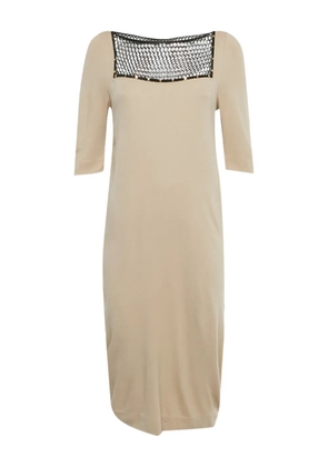 Cavalli Class short-sleeves midi dress - Neutrals
