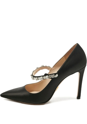 Prada Pre-Owned satin crystal-embellished pumps - Black