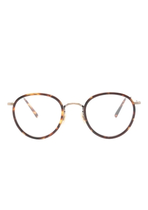 Eyevan7285 tortoiseshell-pattern round-frame glasses - Brown