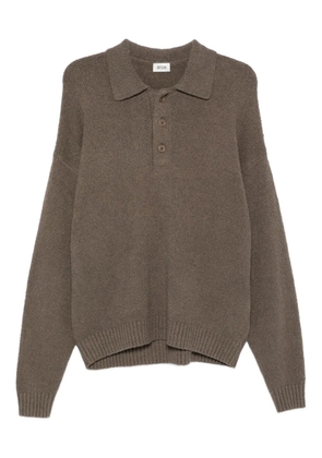 Drykorn polo-neck buttoned sweater - Brown