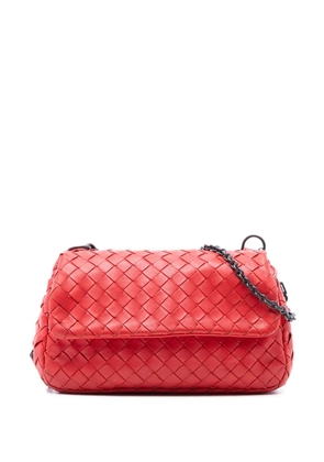 Bottega Veneta Pre-Owned 2012-2025 Mini Nappa Intrecciato Expandable Chain Flap crossbody bag - Red