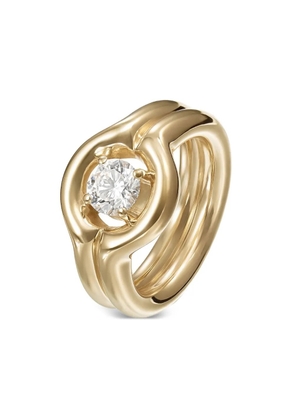 Melissa Kaye 18K yellow gold Rocky Pinky diamond ring