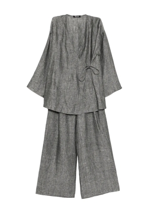 BLAKLACE tie-waist set - Grey