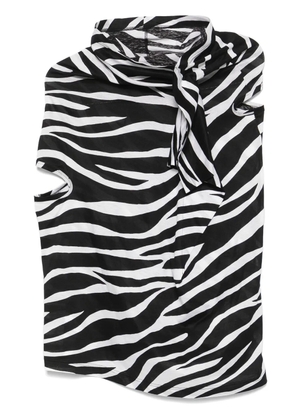 Junya Watanabe 2015 zebra-print blouse - Black