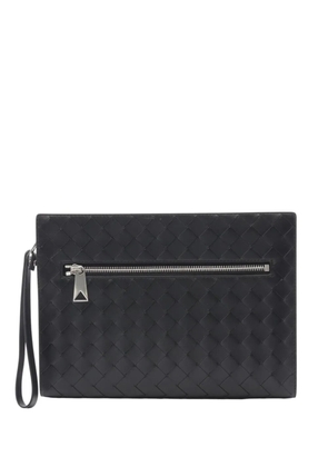 Bottega Veneta Pre-Owned 2012-2025 Small Calfskin Intrecciato Document Case With Wristlet clutch bag - Black