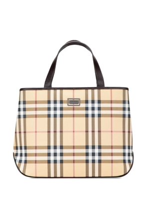 Burberry Pre-Owned 2000-2017 House Check Canvas handbag - Brown