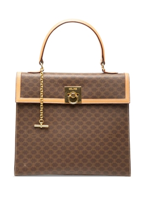 Celine Pre-Owned 2014 Macadam Coated Canvas Top Handle Bag satchel - Brown