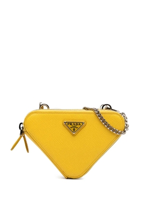 Prada Pre-Owned 2013-2025 Mini Saffiano Lux Double Triangle satchel - Yellow