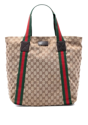 Gucci Pre-Owned 2016-2025 GG Canvas Web tote bag - Brown