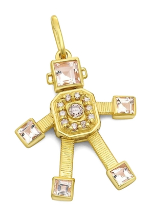 Van Robot 18K yellow gold Robot diamond pendant
