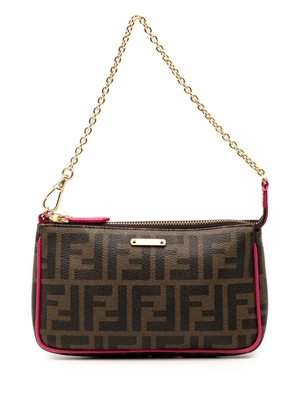 Fendi Pre-Owned 2010-2025 Zucca Spalmati Chain Pochette shoulder bag - Brown