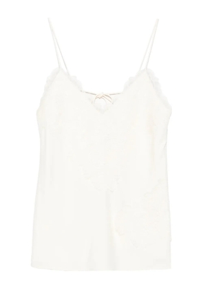 Róhe lace-detail cami top - Neutrals