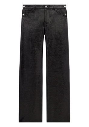 Courrèges Sailor wide-leg vinyl trousers - Black