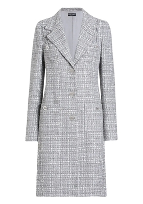 Dolce & Gabbana tweed coat - Grey