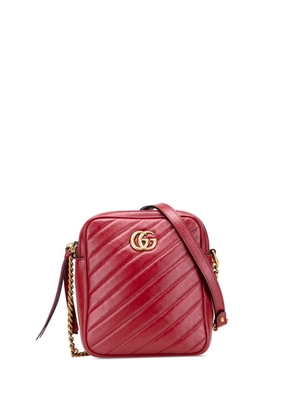 Gucci Pre-Owned 2016-2025 GG Marmont Matelasse Leather Double Zip crossbody bag - Red