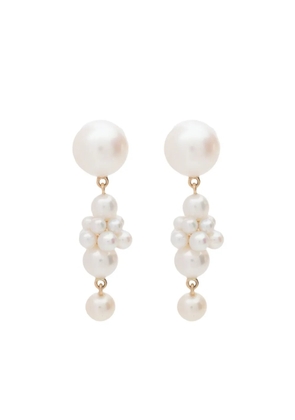 Sophie Bille Brahe 14kt yellow gold Petite Tulipe pearl earrings