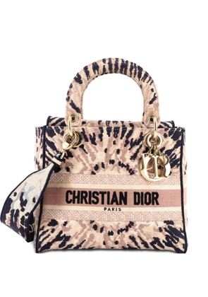 Christian Dior Pre-Owned Lady D-Lite Bag Embroidered Canvas Medium satchel - Blue