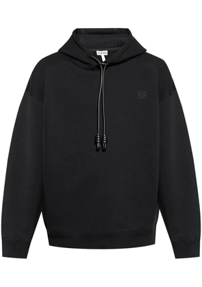 LOEWE Anagram-embroidered hoodie - Black