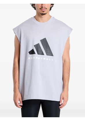 adidas logo-print tank top - Grey