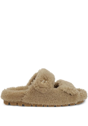 Miu Miu logo-detail sandals - Neutrals