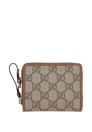 Gucci GG-monogram zip-around wallet - Neutrals