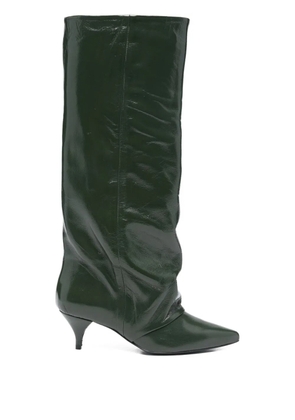 ALCHIMIA 55mm leather boots - Green
