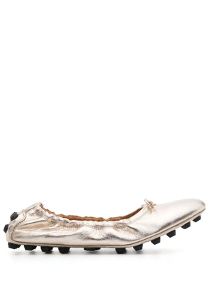 Tod's Bubble Ballerina leather shoes - Gold