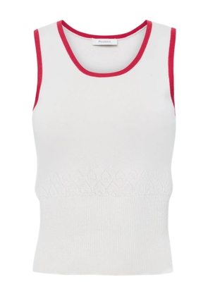 JW Anderson contrasting-trim tank top - White