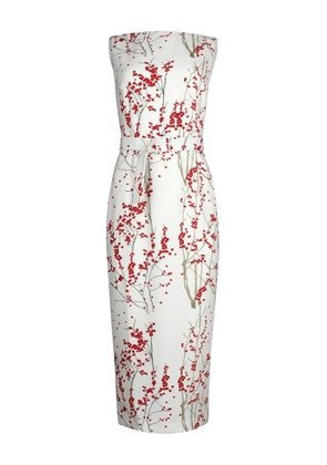 Bernadette Lucille floral belted midi dress - White