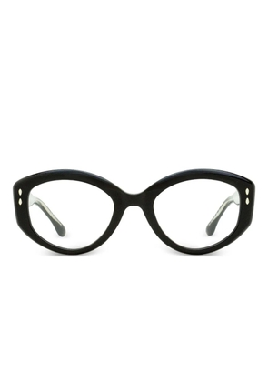 Isabel Marant Eyewear rivet-detail oval-frame glasses - Black