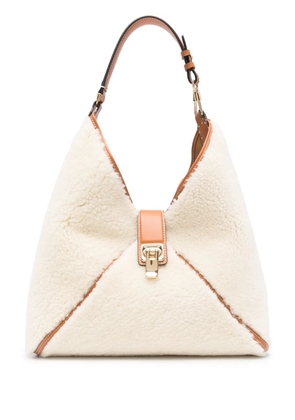Ermanno Scervino medium shearling shoulder bag - Neutrals