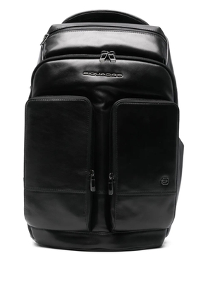 PIQUADRO leather backpack - Black