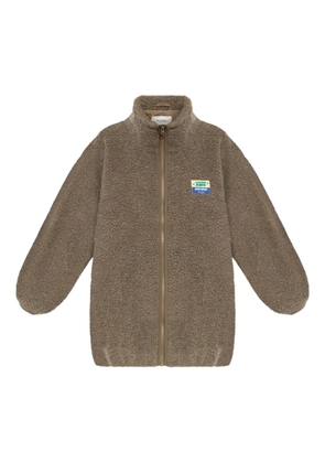 American Vintage Hoktown teddy zip-up coat - Brown