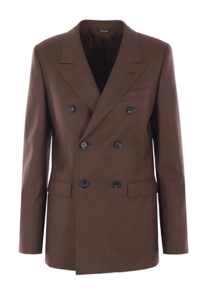 Loro Piana double-breasted wool blazer - Brown