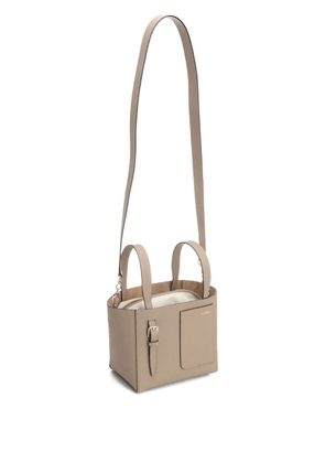 Valextra mini leather bucket bag - Neutrals