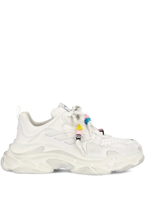 Balenciaga beaded lace-up sneakers - White
