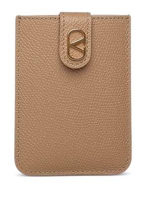 Valentino Garavani logo-plaque wallet - Neutrals