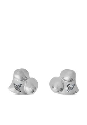 Vivienne Westwood Mimosa logo-engraved earrings - Silver