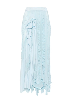 Anni Salonen rose-detail ruffled midi skirt - Blue