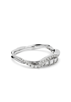 Bibi van der Velden 18kt white gold Inhale diamond stackable ring - Silver