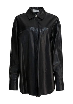 Max Mara chest-pocket leather jacket - Black