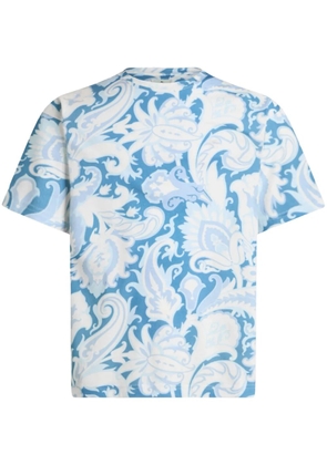 ETRO floral-print T-shirt - Blue