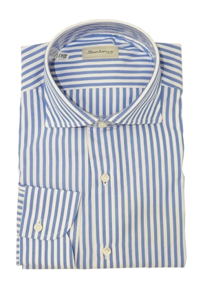 SARTORIO NAPOLI pinstripe cotton shirt - Blue