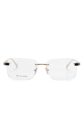 Bvlgari rectangle-frame glasses - Gold