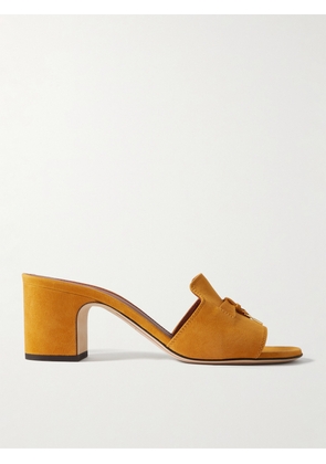 Loro Piana - Summer Charms Embellished Suede Mules - Orange - IT36,IT36.5,IT37,IT37.5,IT38,IT38.5,IT39,IT40,IT41