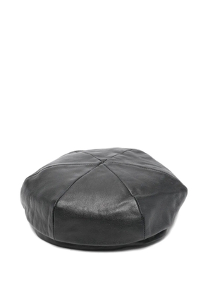 Giorgio Armani Pre-Owned 1990s leather beret - Black