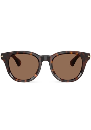 Burberry Eyewear logo-engraved sunglasses - Brown