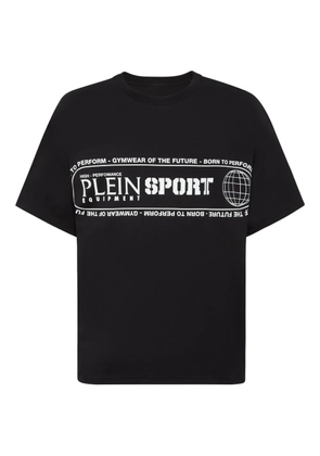 Plein Sport logo-print round-neck T-shirt - Black