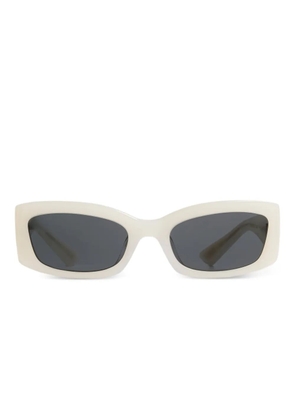 KHAITE rectangle-frame sunglasses - White